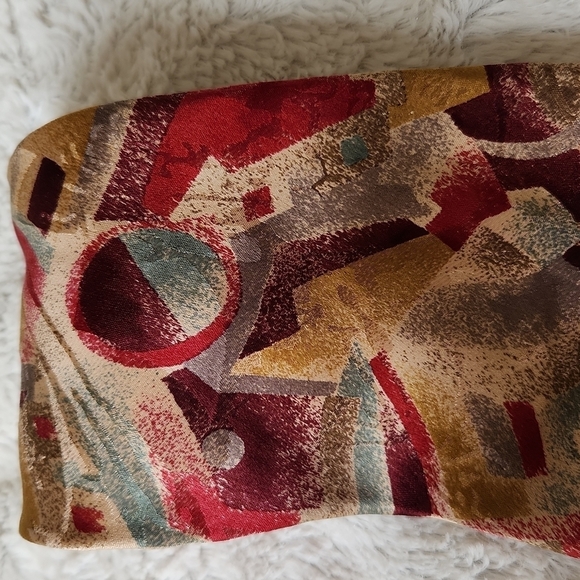 Vintage Cervino Red & Gold Geometric Tie - Picture 4 of 9